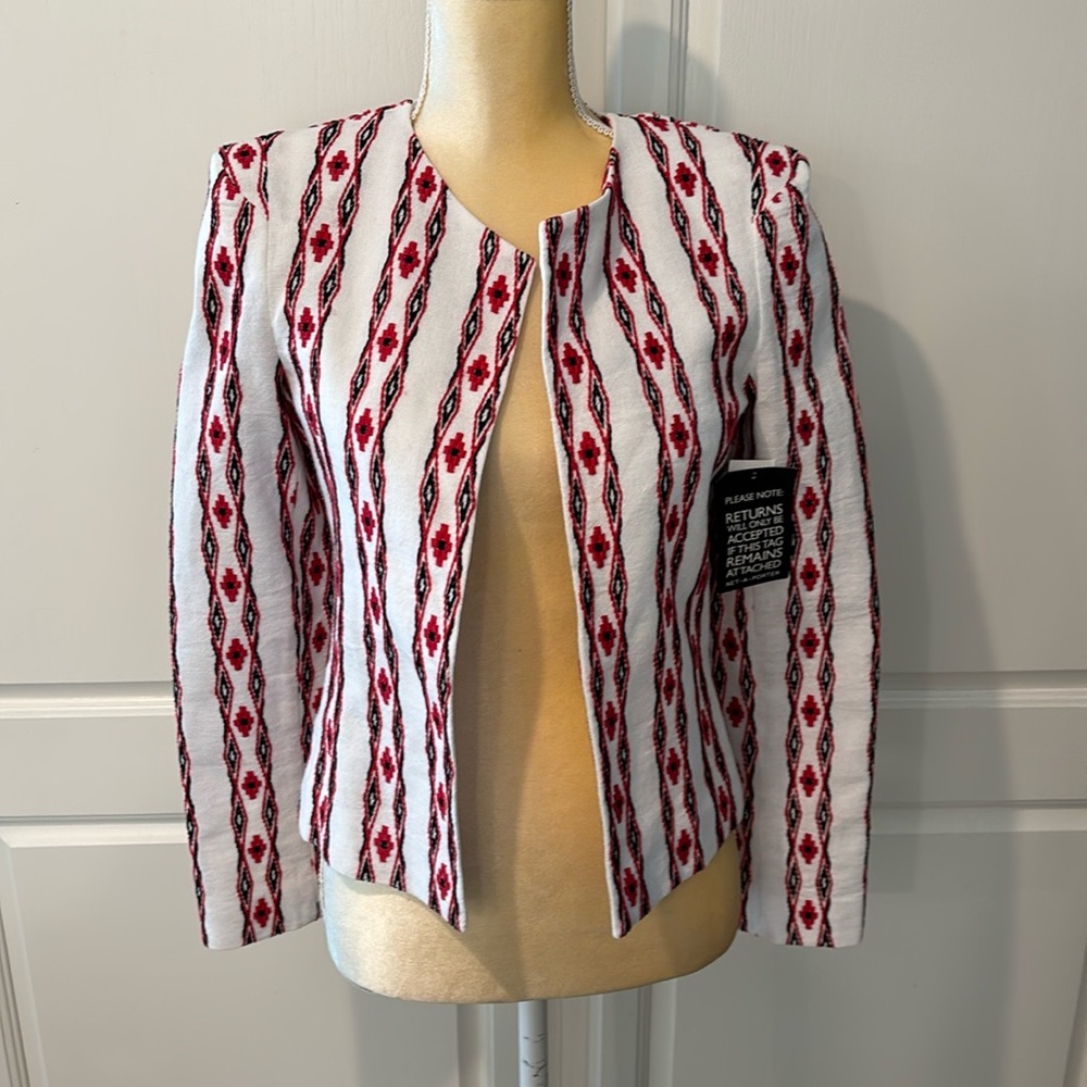 NWT Rue Mariscal buttonless lightweight suit jacket